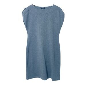Spense Petite Women‎ Dress 6P Gray Cap Sleeve  Sheath Knit Minimalist Modest